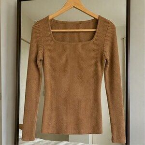 Charcoal V Neck Top